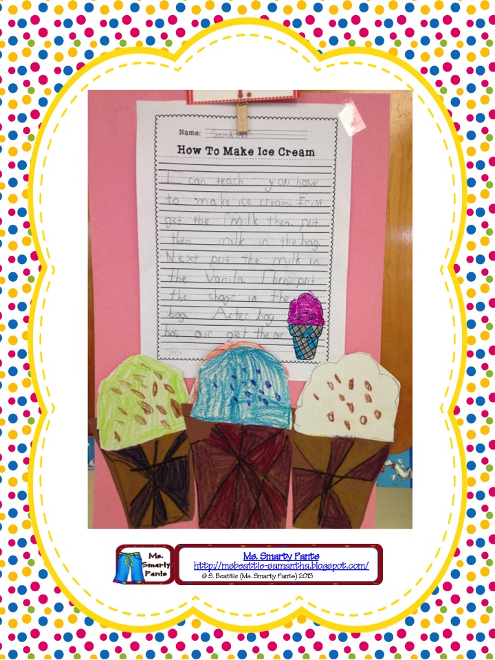 Ms. Smarty Pants How To Make Ice Cream Writing Common Core