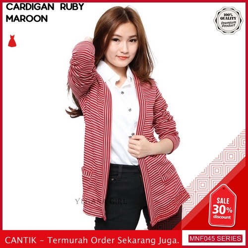 MNF045J163 Jaket Ruby Wanita Salur Cardigan terbaru 2019 BMGShop