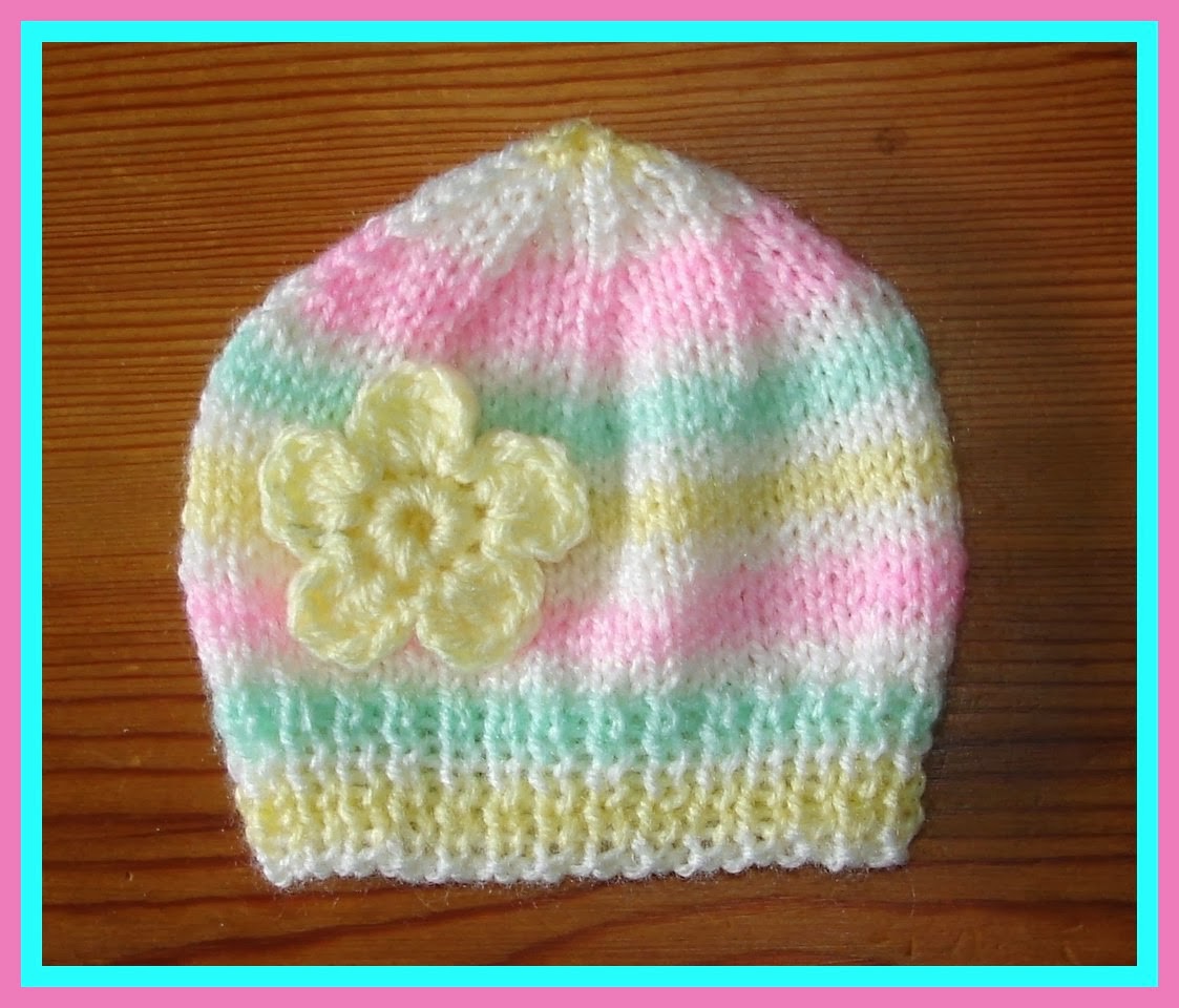 Marianna's Lazy Daisy Days: Candystripe Knitted Baby Hats