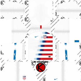 The United State USA 2018 World Cup Kit -  Dream League Soccer Kits