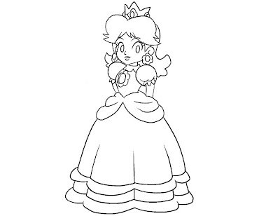 #5 Princess Daisy Coloring Page