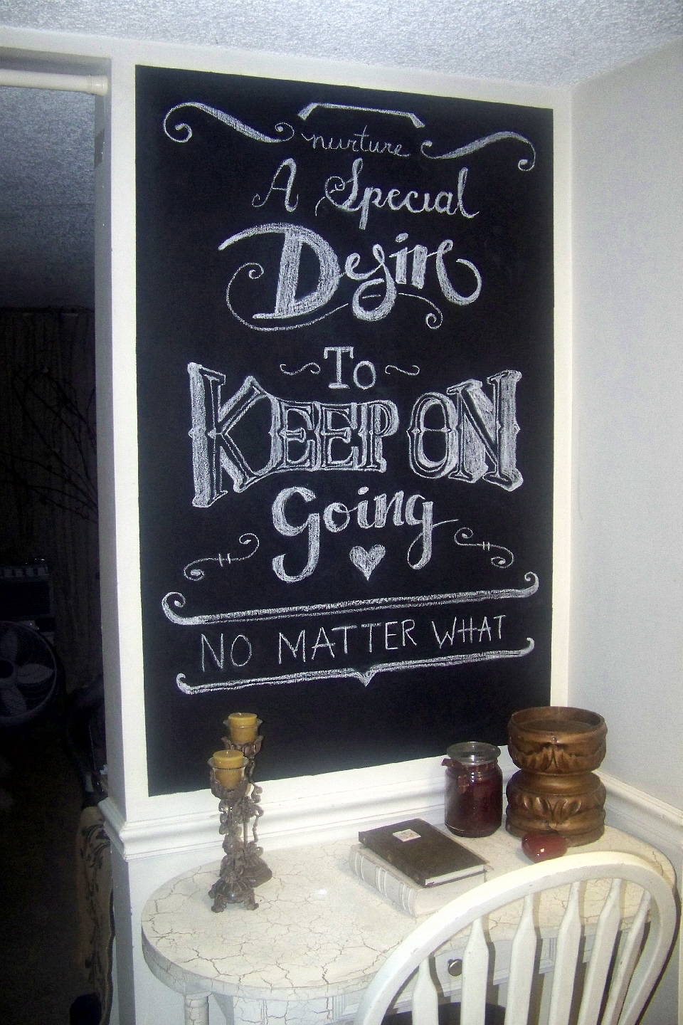 Rustic Farm Living Decorating A ChalkBoard Wall