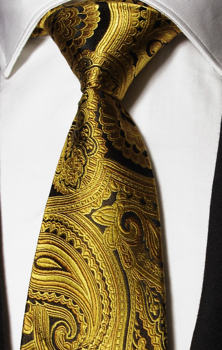 BEAUTY AND FASHION: MENS GOLD SILK TIES