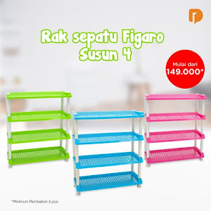 Rak Sepatu Figaro Susun 4 (Set of 6)