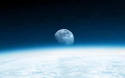 moon from space widescreen hd wallpaper