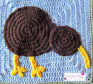 Crochet Applique Kiwi