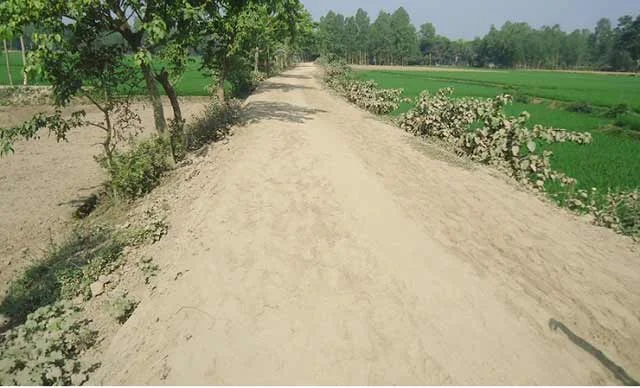 Rebuilding the road devastated by floods in Bakshiganj