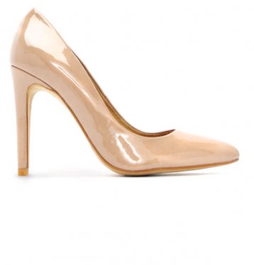 escarpins vernis beige