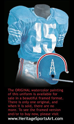 Houston Oilers 1965 uniform - Tennessee Titans 1965 uniform