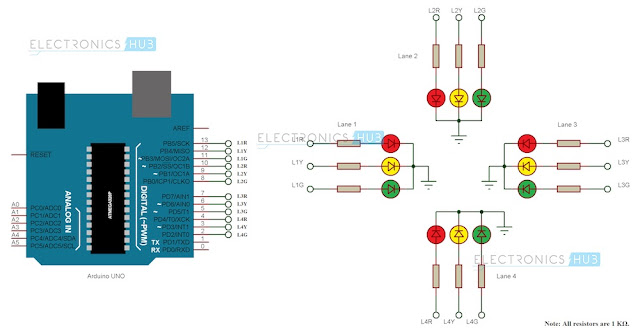 Arduino Traffic Light Controller ~ ENGINEERING PROJECTS