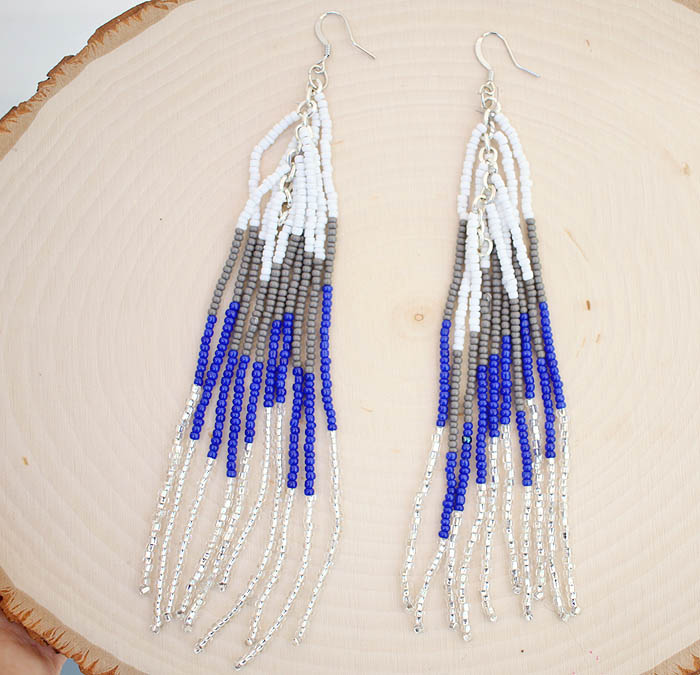 DIY Beaded Fringe Earrings Gina Michele