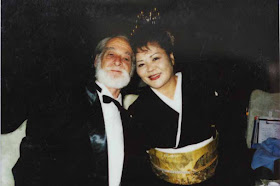 Enlarged photo of man and woman