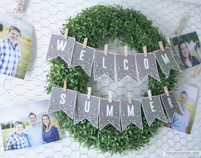 DIY your own party banner with these darling confetti banner letters from /