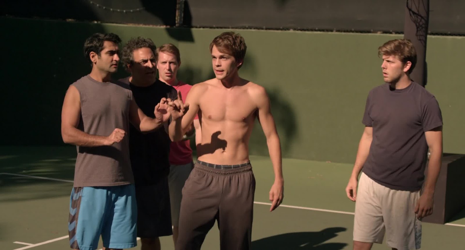 Johnny Simmons - Shirtless in "The Late Bloomer" .