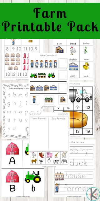Kindergarten Worksheets and Games: FREE Farm Worksheets for Kindergarten