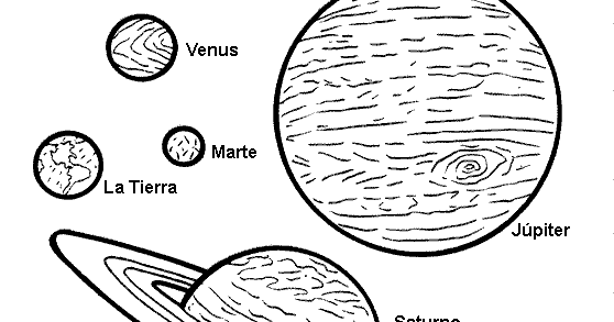 Sistema Solar Para Colorear - Dibujos de sistema solar para colorear