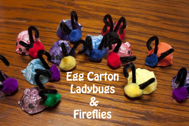 Egg Carton Ladybugs and Fireflies
