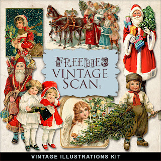 BEST FREE DIGITAL SCRAPBOOK | Scrapbook freebie Vintage Christmas
