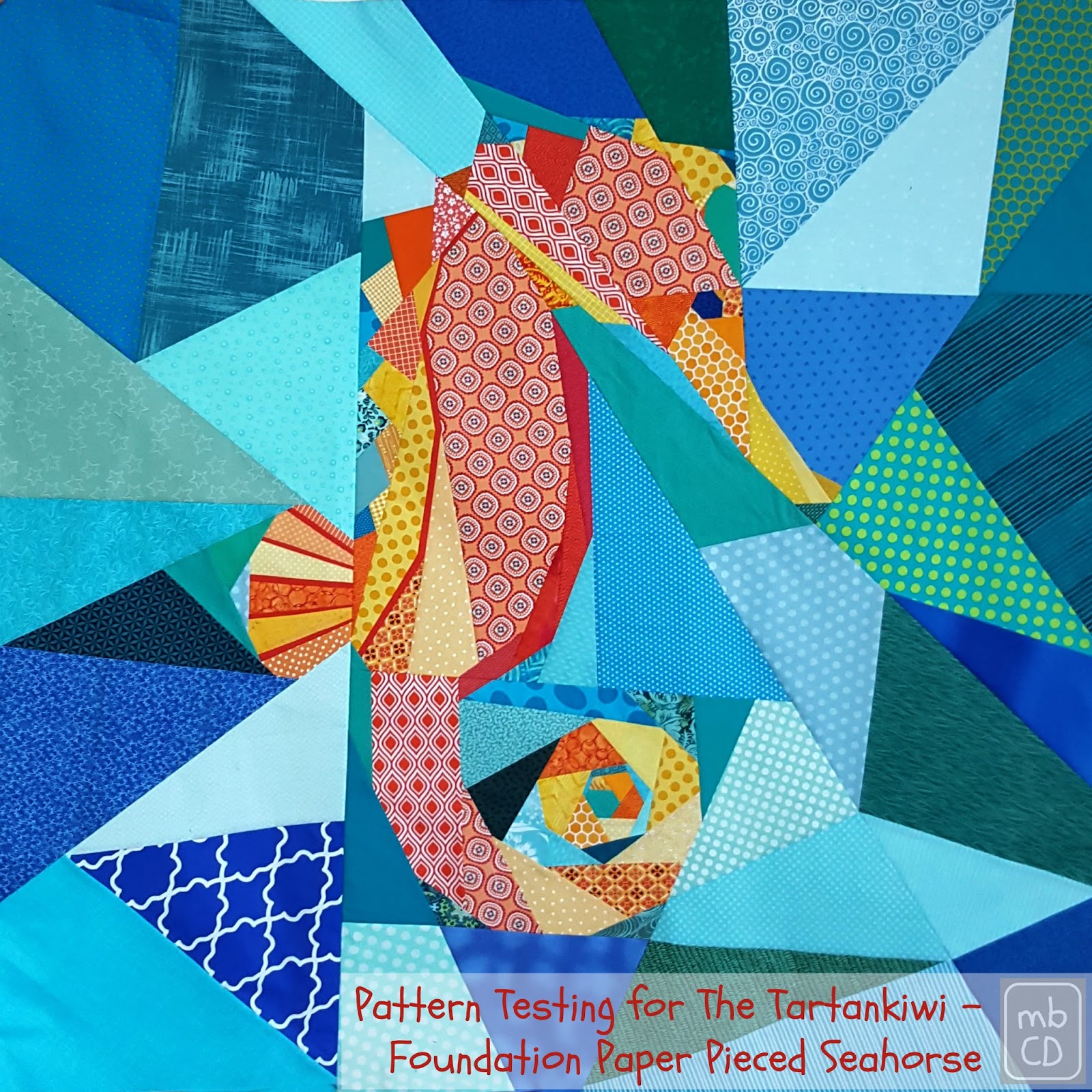 chris dodsley mbcd a foundation paper pieced seahorse pattern seahorse pattern