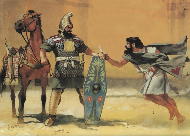 Сикарий нападает на солдата Ирода. Реконструкция А. Макбрайда
