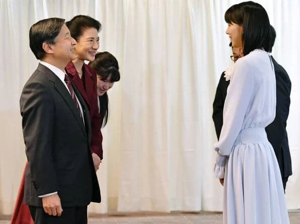 Emperor Naruhito, Empress Masako and Princess Aiko visited Nissho Hall in Tokyo to watch a Japanese animation film