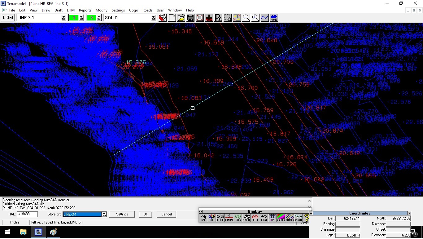 Linux , Java, DimCon & Surveyor Activities: Terramodel Cross Section ...