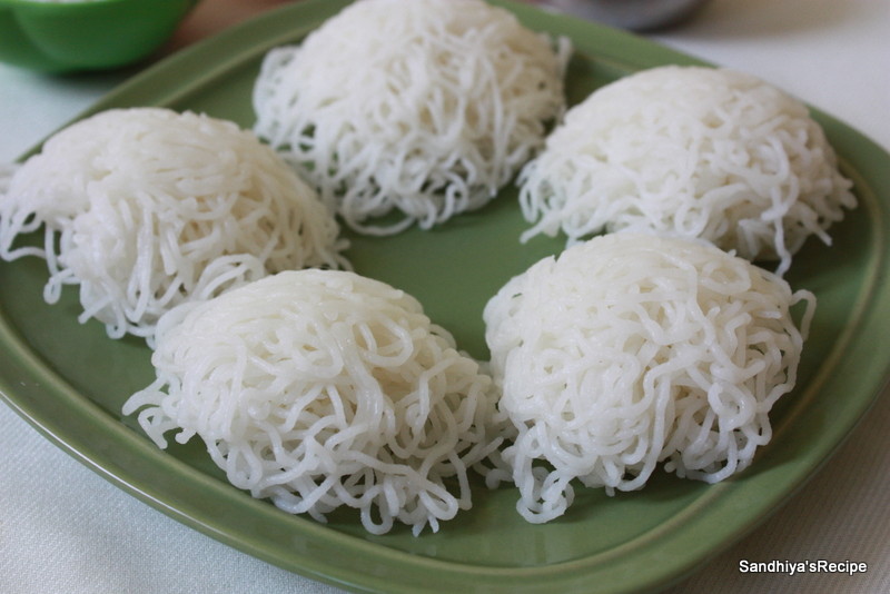 Sandhiya's Cookbook Idiyappam How to make idiyappam Rice noodles