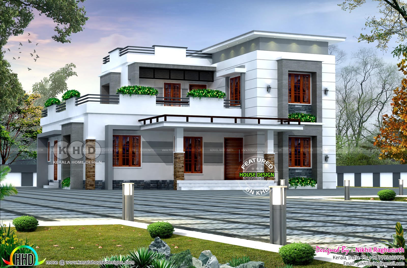 modern home flat roof modern home flat roof