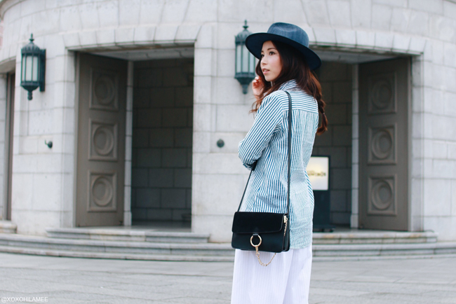 Ootd ストライプ ストライプの楽ちんシンプルシックコーデ Japanese Fashion Blogger Xoxohilamee 日本人ファッションブロガー