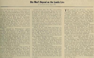 Carole Landis 1940 Article