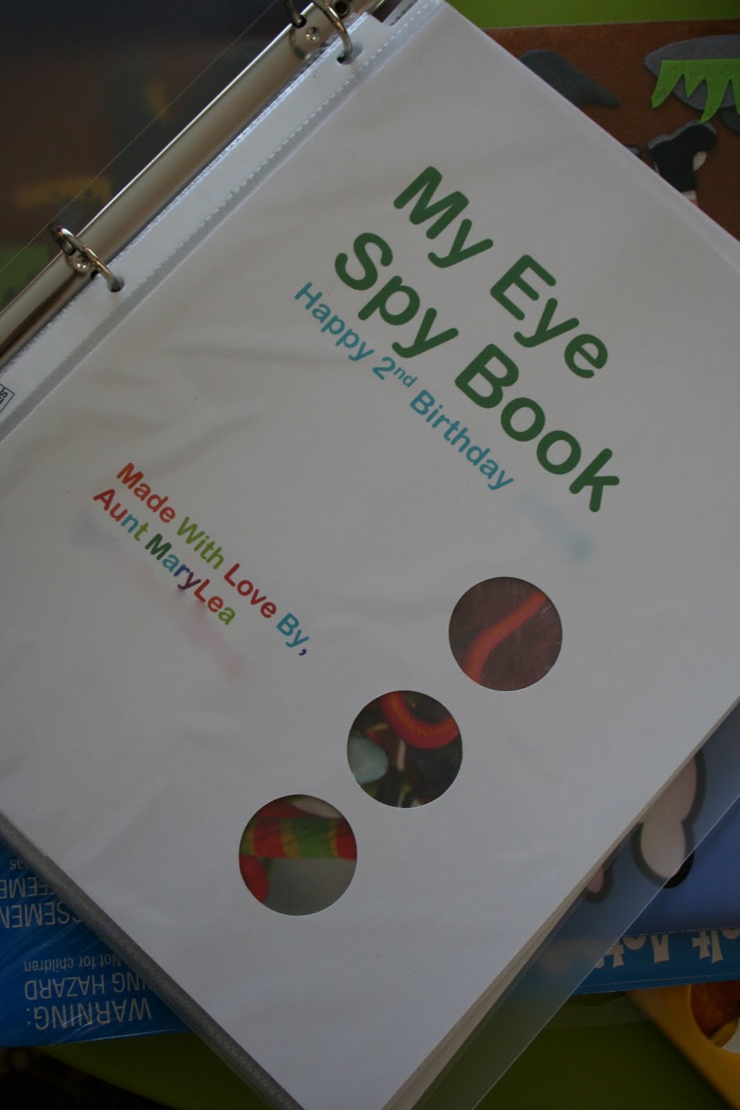 Pink and Green Mama * Homemade Gift Eye Spy Book