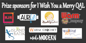 Grand prize sponsors for the I Wish You a Merry QAL