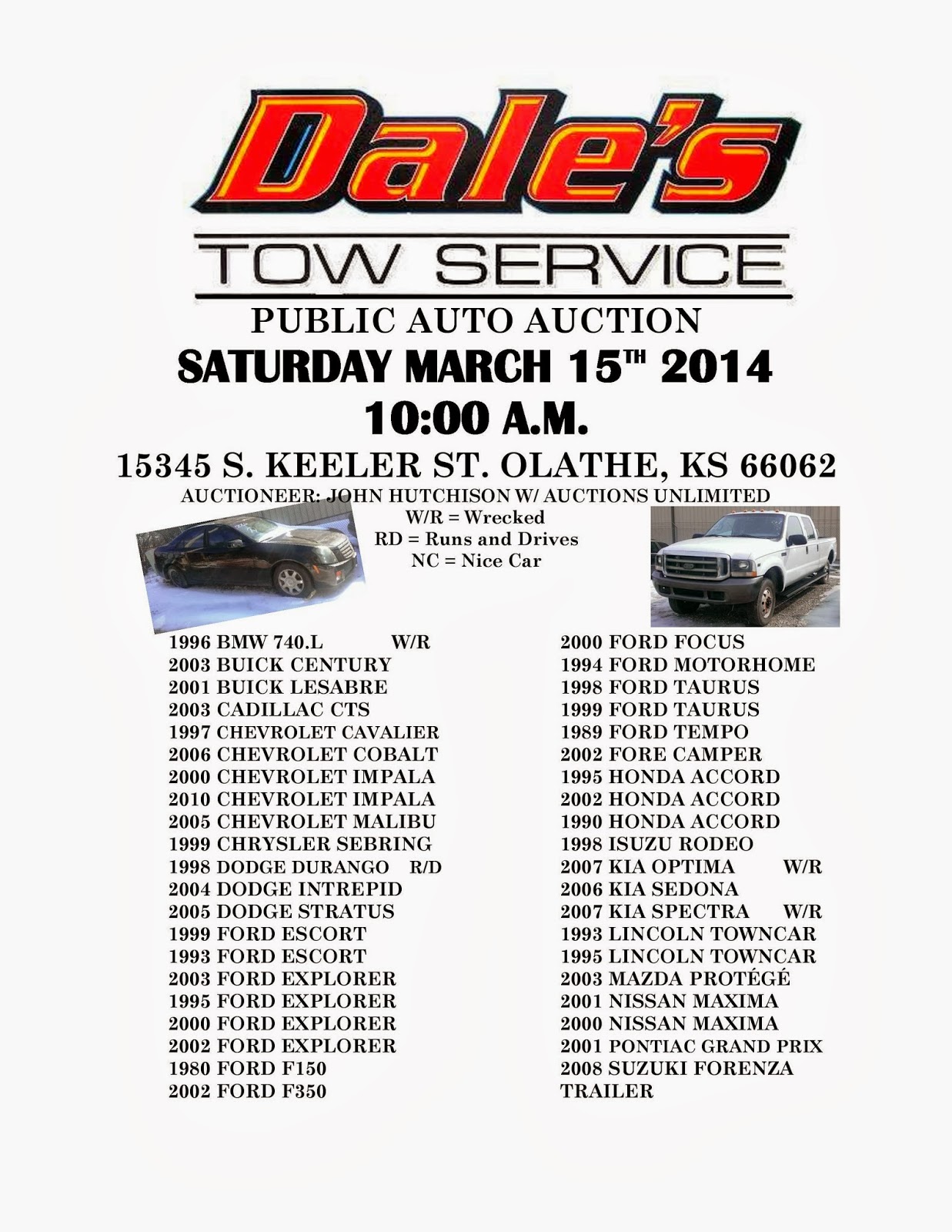 Dale's Tow Service Johnson County Towing