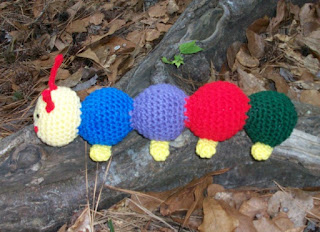Colorful Caterpillar in Crochet