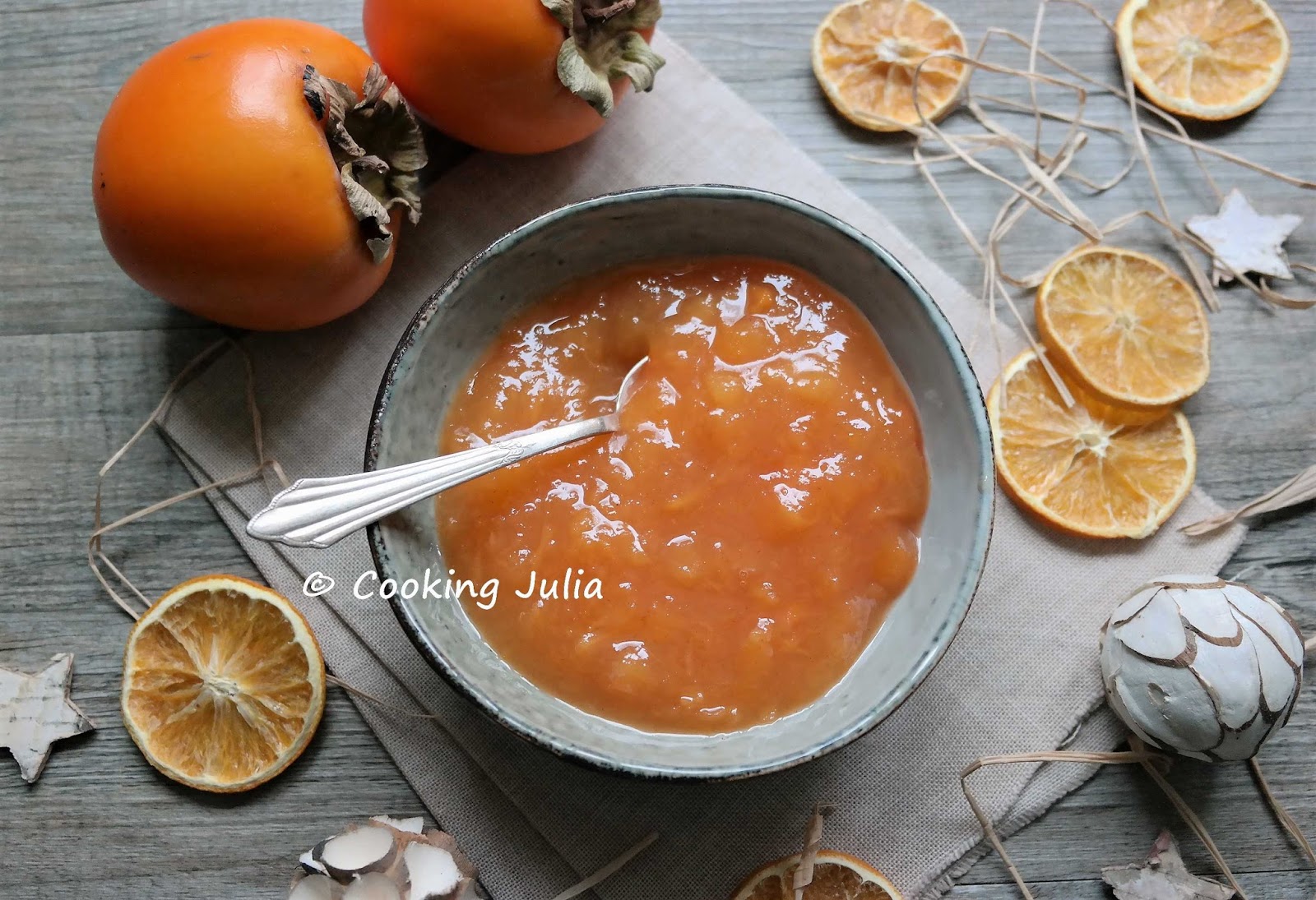 COOKING JULIA CONFITURE DE KAKIS À L'ORANGE