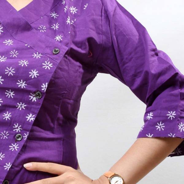Model Batik Polos Kombinasi Dress Wanita Terbaru Gaya