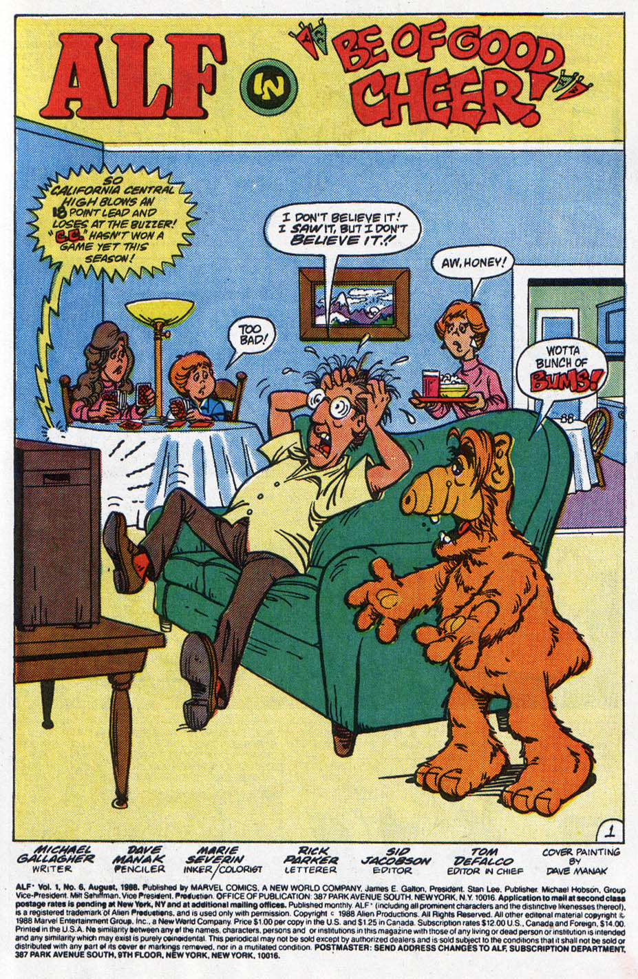 Read online ALF comic -  Issue #6 - 2