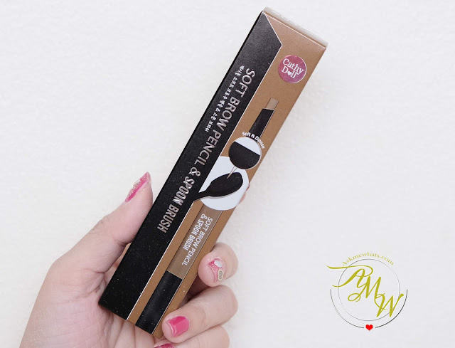 a photo of Cathy Doll Soft Brow Pencil & Spoon Brush Review in shade Hot Carame Brown.