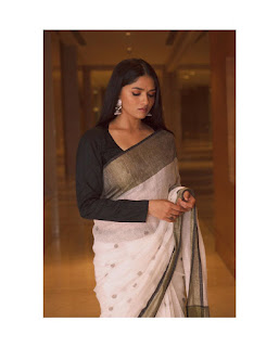Actress Sunaina Beautiful white Saree Pics