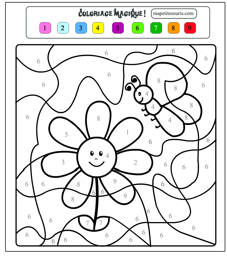 jeux de coloriage magique - Additions colorier les clowns PEPIT des exercices 