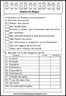 Avaliacao de geografia 3º ano Avaliacao de geografia 3º ano