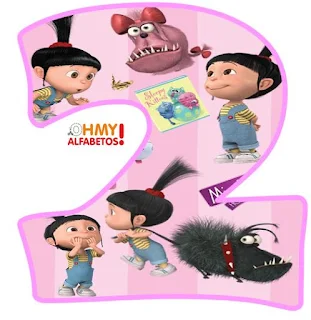 Alfabeto de Agnes de Mi Villano Favorito. Agnes of Despicable Me Alphabet. 