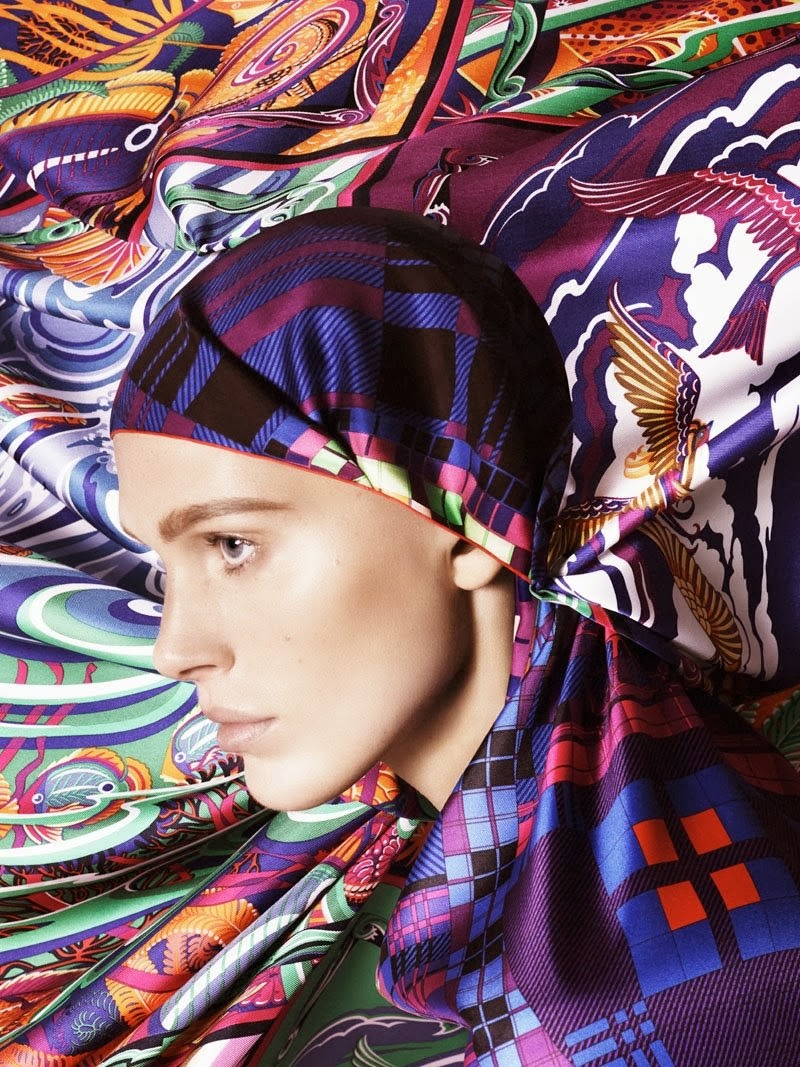 Smartologie: Iselin Steiro for Hermès Scarves Catalogue Spring 2014