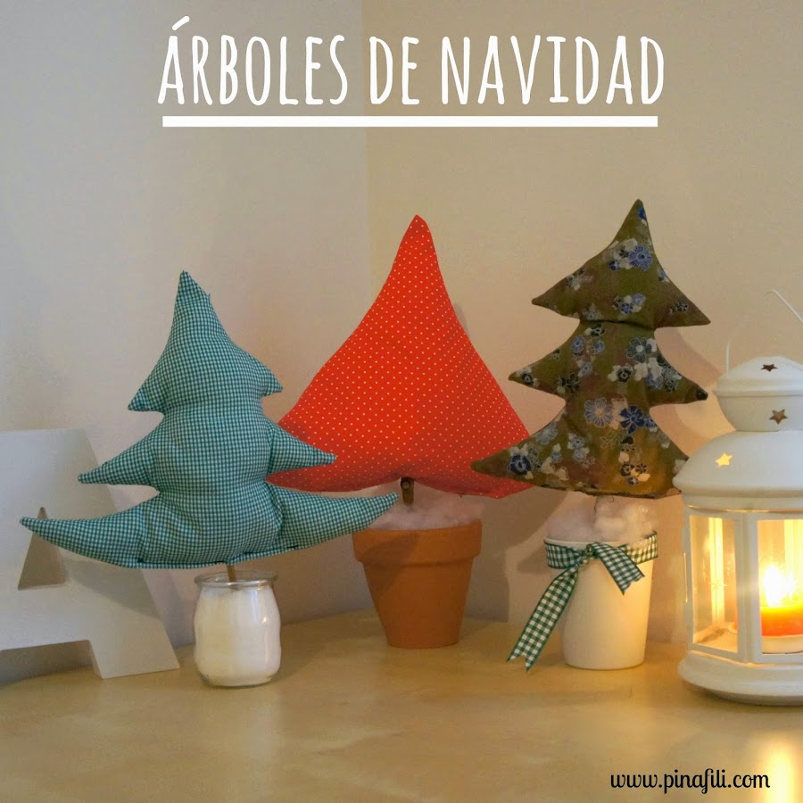 Pinafili Films: Árboles navideños de tela | Manualidades