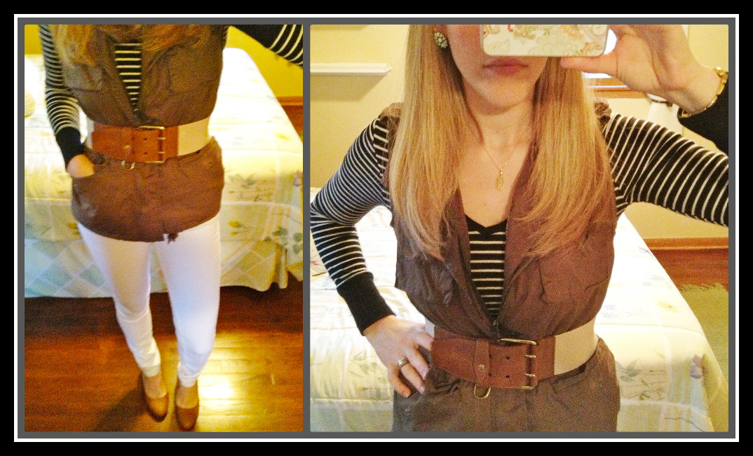 White Pants and Cargo Vest