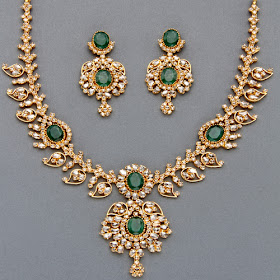 Indian Jewellery and Clothing: Polki Necklace sets from Mangatrai ...