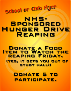 Hunger Games Hunger Drive Flyer