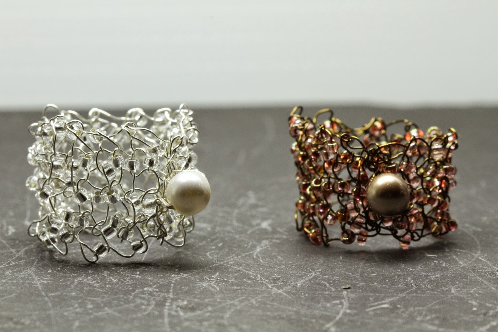 Angela Smith Jewellery knitted metal wire rings