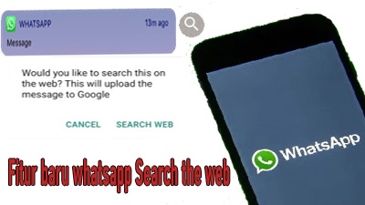 Fitur baru Whtsapp search the web tes suatu pesan hoaks atau tidak 