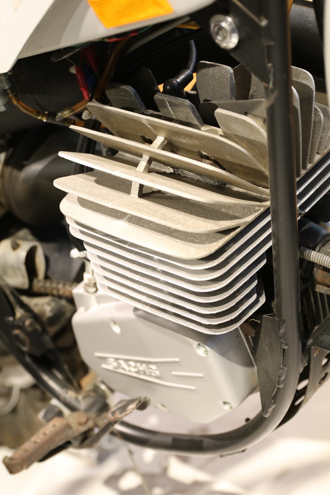 OldMotoDude 1974 Alouette AX125 on display at the Barber Vintage